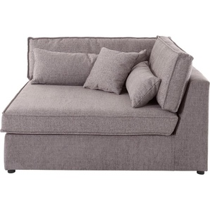 Sofa-Eckelement RAUM.ID Enid Polsterelemente Gr. Struktur, Eckelement rechts, grau (taupe) Sofaelemente Teil eines Modulsofas, fester Sitzkomfort, auch in Breitcord