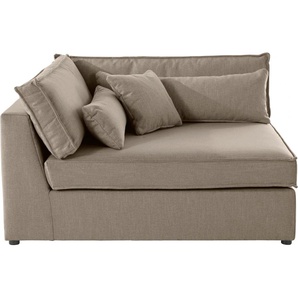 Sofa-Eckelement RAUM.ID Enid Polsterelemente Gr. Struktur (recyceltes Polyester), Eckelement links, grau (taupe) Sofaelemente