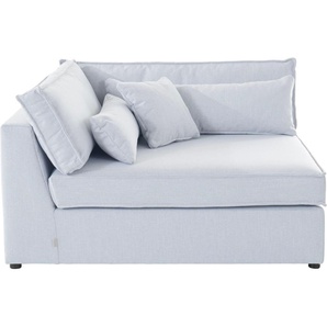 Sofa-Eckelement RAUM.ID Enid Polsterelemente Gr. Struktur (recyceltes Polyester), Eckelement links, silberfarben (silber) Sofaelemente