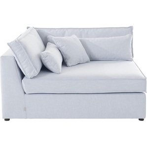 Sofa-Eckelement RAUM.ID Enid Polsterelemente Gr. Struktur (recyceltes Polyester), Eckelement links, silberfarben (silber) Sofaelemente Teil eines Modulsofas, fester Sitzkomfort, auch in Breitcord