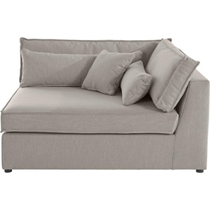 Sofa-Eckelement RAUM.ID Enid Polsterelemente Gr. Struktur (recyceltes Polyester), Eckelement rechts, beige Sofaelemente