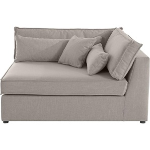 Sofa-Eckelement RAUM.ID Enid Polsterelemente Gr. Struktur (recyceltes Polyester), Eckelement rechts, beige Sofaelemente Teil eines Modulsofas, fester Sitzkomfort, auch in Breitcord