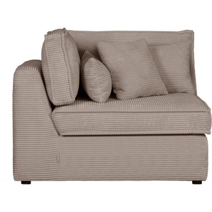 Sofa-Eckelement RAUM.ID Florid Polsterelemente Gr. Cord, Eckelement links, grau (taupe) Sofaelemente