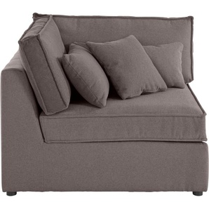 Sofa-Eckelement RAUM.ID Florid Polsterelemente Gr. Struktur, Eckelement links, grau (taupe) Sofaelemente Teil eines Modulsofas, fester Sitzkomfort, auch in Cord