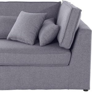 Sofa-Eckelement RAUM.ID Florid Polsterelemente Gr. Struktur fein, Eckelement links, grau (hellgrau) Sofaelemente