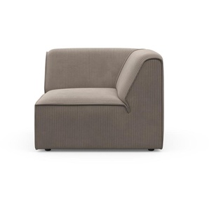 Sofa-Eckelement RAUM.ID Merid Polsterelemente Gr. Cord, Ausführung, grau (taupe) Sofaelemente als Modul oder separat verwendbar, für individuelle Zusammenstellung