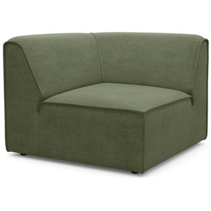 Sofa-Eckelement RAUM.ID Merid Polsterelemente Gr. Samtcord, Eckelement links, grün Sofaelemente als Modul oder separat verwendbar, für individuelle Zusammenstellung