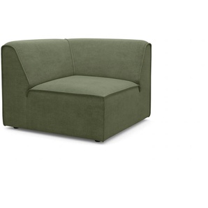 Sofa-Eckelement RAUM.ID Merid Polsterelemente Gr. Samtcord, Eckelement links, grün Sofaelemente