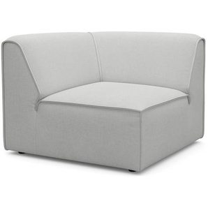 Sofa-Eckelement RAUM.ID Merid Polsterelemente Gr. Struktur fein, Eckelement links, grau (hellgrau) Sofaelemente als Modul oder separat verwendbar, für individuelle Zusammenstellung