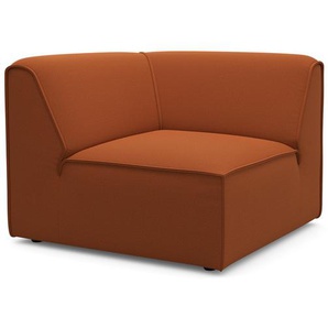Sofa-Eckelement RAUM.ID Merid Polsterelemente Gr. Struktur fein, Eckelement links, orange (terra) Sofaelemente