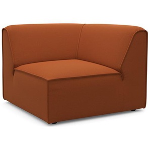 Sofa-Eckelement RAUM.ID Merid Polsterelemente Gr. Struktur fein, Eckelement rechts, orange (terra) Sofaelemente
