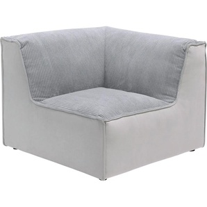 Sofa-Eckelement RAUM.ID Modulid Polsterelemente Gr. Cord-Samtvelours, grau (hellgrau) Sofaelemente als Modul oder separat verwendbar, in Cord