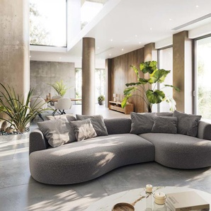 Sofa Edina 330x170 cm Bouclé Silbergrau, Big Sofas