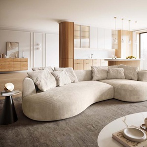 Sofa Edina 330x170 cm Cord Beige, Big Sofas