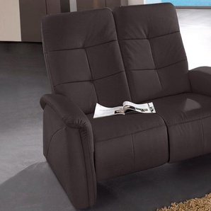 Sofa EXXPO - SOFA FASHION Tivoli Sofas Gr. Lu x us-Microfaser Lederoptik, Relaxfunktion, braun (dark brown) 2-Sitzer-Sofa 2-Sitzer Sofas (2-sitzig)
