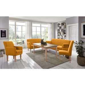 Sofa Gramont 2-Sitzer Gelb Flachgewebe Eteri 152 x 97 x 78cm Modern