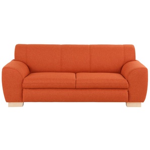 Sofa HOME AFFAIRE Nika Sofas Gr. B/H/T: 195 cm x 78 cm x 84 cm, Struktur fein, 3-Sitzer, orange (terra) Home Affaire wahlweise als 2-oder 3-Sitzer, in 2 Bezugsvarianten