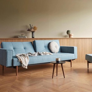 Sofa INNOVATION LIVING ™ Splitback Sofas Gr. B/H/T: 242 cm x 79 cm x 99 cm, Struktur grob MIXED DANCE, blau (lightblue) INNVOATION LIVING