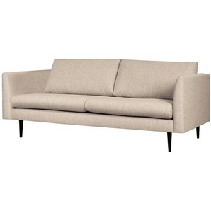 3-Sitzer Sofa Kayena Beige Webstoff Inas 202 x 78 x 93cm Schwarz Modern