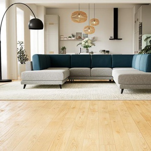 Sofa Kiesgrau - Moderne Designer-Couch: Hochwertige Qualität, einzigartiges Design - 308 x 75 x 294 cm, Komplett anpassbar