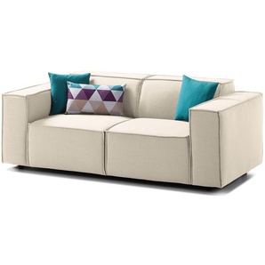 2-Sitzer Sofa Beige Webstoff Osta 189 x 70 x 96cm Keine Funktion Modern