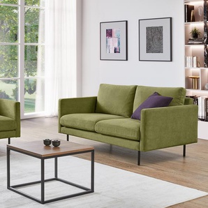 2-Sitzer Sofa Grün Cordstoff Licia 156 x 82 x 94cm Skandi