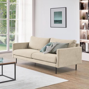 3-Sitzer Sofa Beige/Beige Cordstoff Licia 196 x 82 x 94cm Skandi
