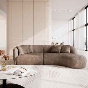 Sofa Mairi 330x160 cm Mikrofaser Taupe Vintage, Big Sofas