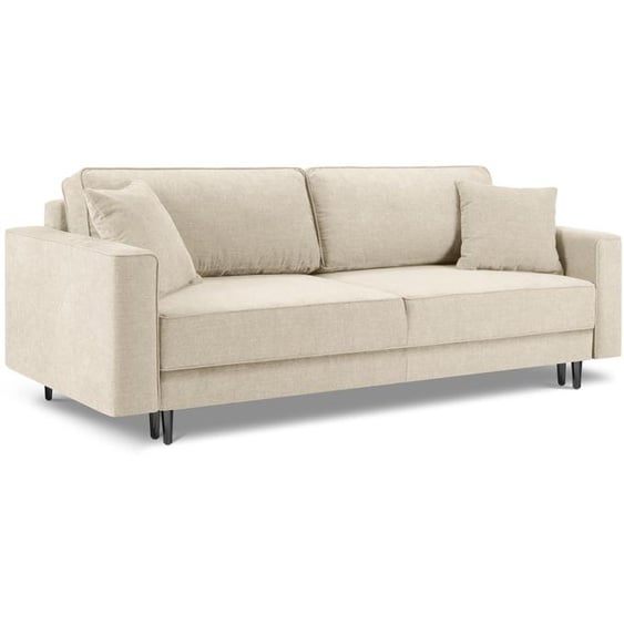 Sofa mit Bettfunktion und Stauraum, Dunas, 3 Sitze, Beige, 233x102x89