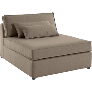 Sofa-Mittelelement RAUM.ID Enid Polsterelemente Gr. Struktur (recyceltes Polyester), grau (taupe) Sofaelemente