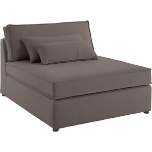 Sofa-Mittelelement RAUM.ID Enid Polsterelemente Gr. Struktur (recyceltes Polyester), silberfarben (silber) Sofaelemente