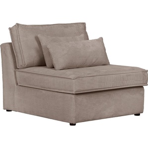 Sofa-Mittelelement RAUM.ID Florid Polsterelemente Gr. Cord, grau (taupe) Sofaelemente als Teil eines Modulsofas,, fester Sitzkomfort, auch in Cord