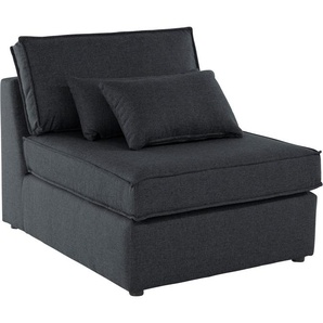 Sofa-Mittelelement RAUM.ID Florid Polsterelemente Gr. Struktur fein, grau (anthrazit) Sofaelemente als Teil eines Modulsofas,, fester Sitzkomfort, auch in Cord