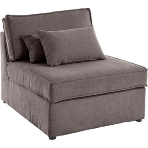 Sofa-Mittelelement RAUM.ID Florid Polsterelemente Gr. Struktur, grau (taupe) Sofaelemente als Teil eines Modulsofas,, fester Sitzkomfort, auch in Cord