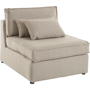 Sofa-Mittelelement RAUM.ID Florid Polsterelemente Gr. Struktur (recyceltes Polyester), grau (taupe) Sofaelemente als Teil eines Modulsofas,, fester Sitzkomfort, auch in Cord