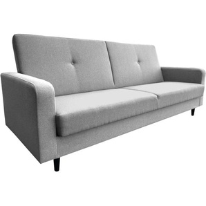 Sofa 3-Sitzer mit Schlaffunktion NINA grau Barrel 90