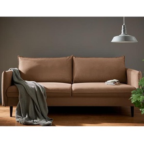 Sofa Palawan 3-Sitzer Braun Microfaser Jada 199 x 86 x 91cm Skandi