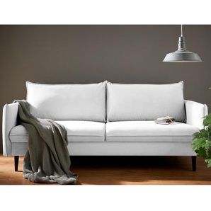 Sofa Palawan 3-Sitzer Weiß Microfaser Jada 199 x 86 x 91cm Skandi