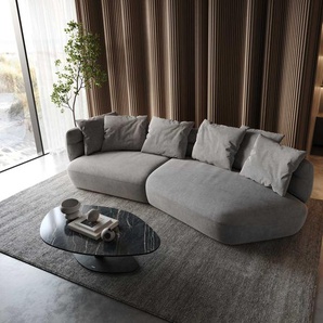 Sofa Roya 320x140 cm Mikrofaser Grau, Big Sofas
