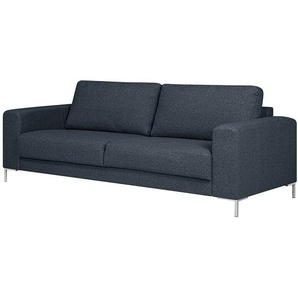 Sofa Summer 3-Sitzer Blau Strukturstoff Gesa 221 x 82 x 90cm Modern