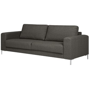 Sofa Summer 3-Sitzer Grau Strukturstoff Gesa 221 x 82 x 90cm Modern