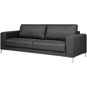 Sofa Summer 3-Sitzer Grau Webstoff Mavie 221 x 82 x 90cm Modern