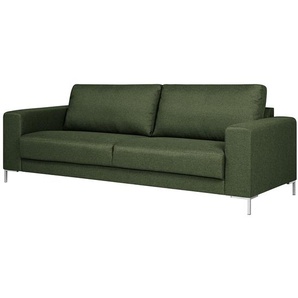 Sofa Summer 3-Sitzer Grün Webstoff Mavie 221 x 82 x 90cm Modern