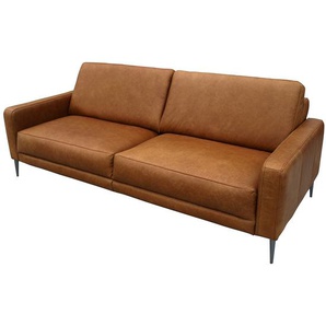 3-Sitzer Sofa Braun Echtleder Arelia 187 x 85 x 92cm Modern