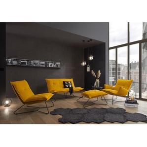 Sofa Tutu Gelb/Senfgelb Microfaser Ranu 131 x 76 x 86cm Modern