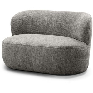 1,5-Sitzer Sofa LOVELOCK Grau Bouclé Stoff Cady 134 x 75 x 84cm Modern