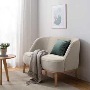 Sofa 2-Sitzer Grau Webstoff Nere 120 x 76 x 70cm