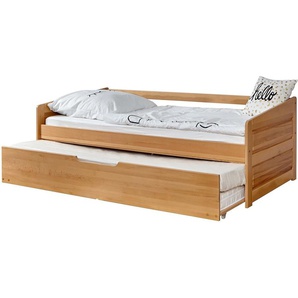 Sofabett Micki 90x200 Buche massiv - mit Zusatzbett - natur