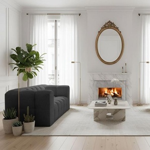 Sofaset Designersofa SOLVIE 2-2 in Stoff Moly Anthrazit