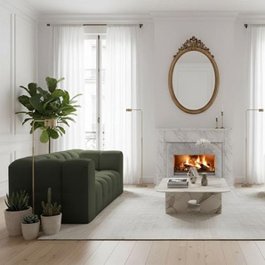 Sofaset Designersofa SOLVIE 2-2 in Stoff Tiffani Grün